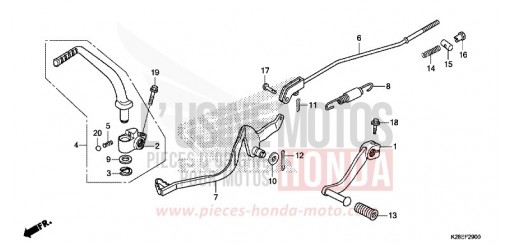 PEDALE CRF125FN de 2022